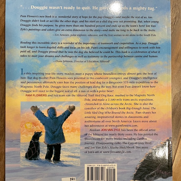New "Douggie, the Playful Pup Who Became a Sled Dog Hero" Paperback Book - Picture 2 of 5